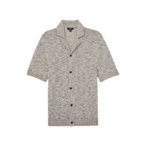 REISS Addis Marled Cuban-Collar Knitted Shirt